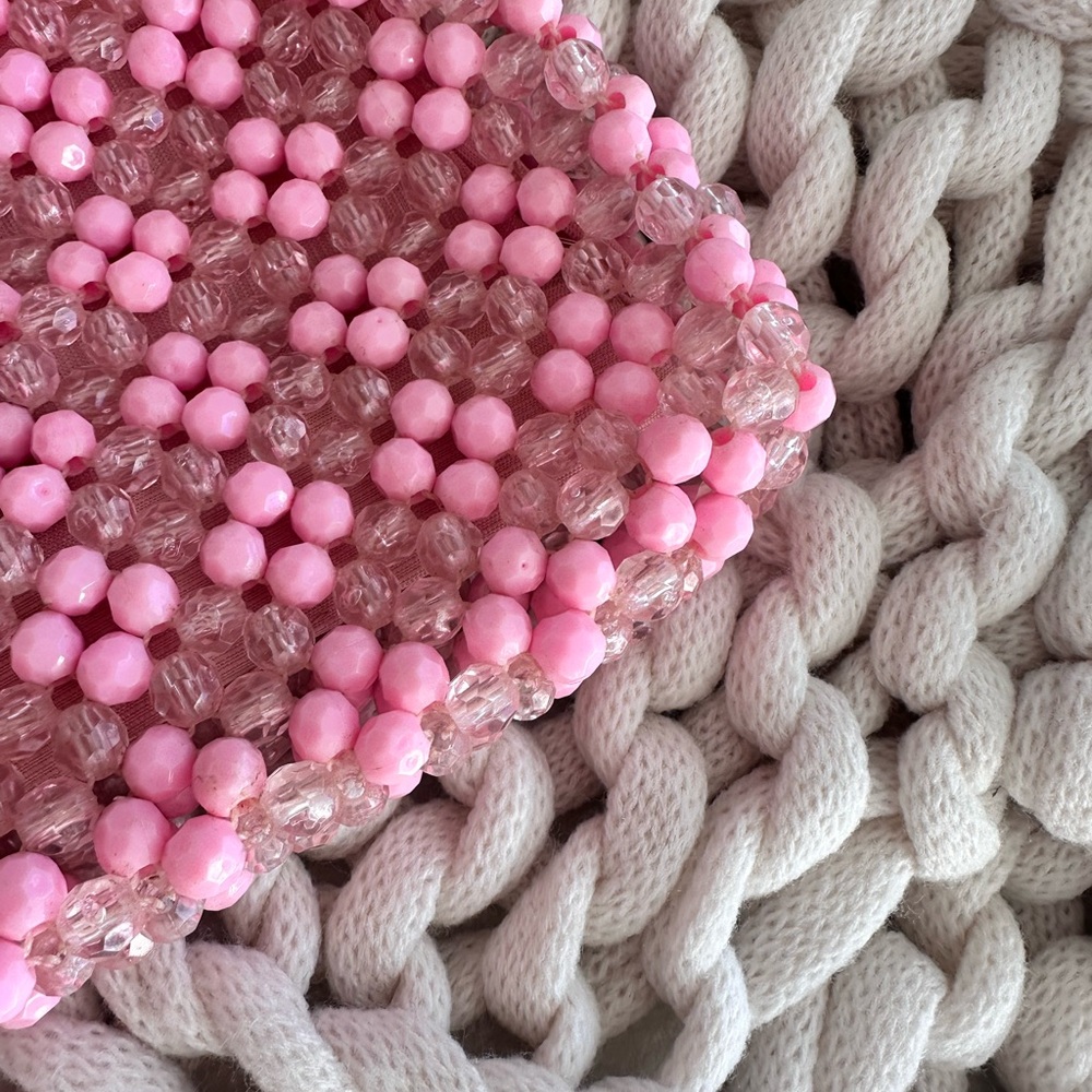 Pink Beaded Women's Bag - Picture 7 of 9